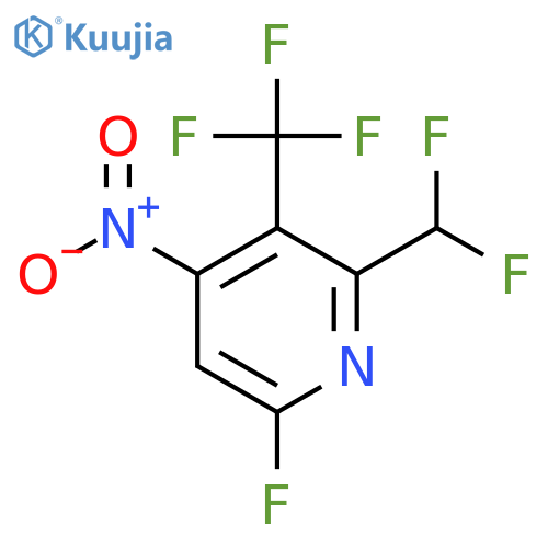 2-(Difluoromethyl)-6-fluoro-4-nitro-3-(trifluoromethyl)pyridine structure