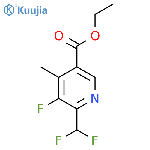 Ethyl 2-(difluoromethyl)-3-fluoro-4-methylpyridine-5-carboxylate structure