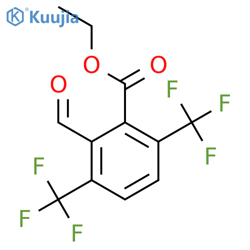 Ethyl 3,6-bis(trifluoromethyl)-2-formylbenzoate structure