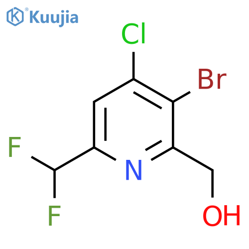 3-Bromo-4-chloro-6-(difluoromethyl)pyridine-2-methanol structure