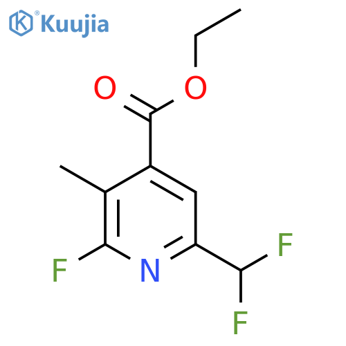Ethyl 6-(difluoromethyl)-2-fluoro-3-methylpyridine-4-carboxylate structure