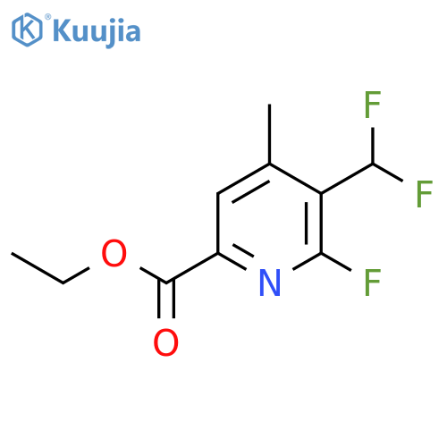 Ethyl 3-(difluoromethyl)-2-fluoro-4-methylpyridine-6-carboxylate structure