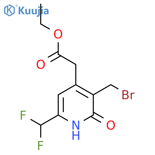 Ethyl 3-(bromomethyl)-6-(difluoromethyl)-2-hydroxypyridine-4-acetate structure