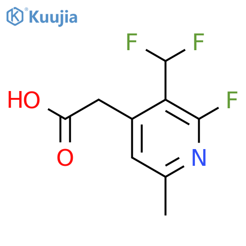 3-(Difluoromethyl)-2-fluoro-6-methylpyridine-4-acetic acid structure