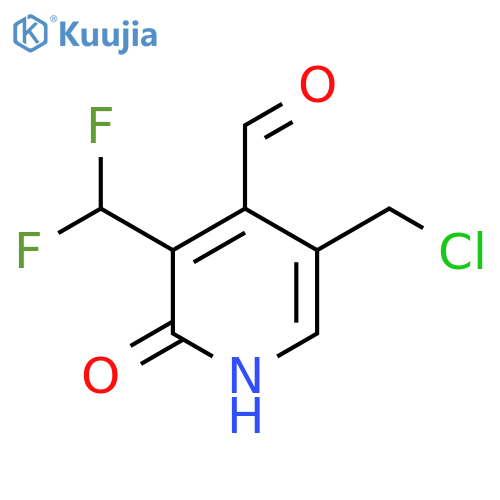 5-(Chloromethyl)-3-(difluoromethyl)-2-hydroxypyridine-4-carboxaldehyde structure