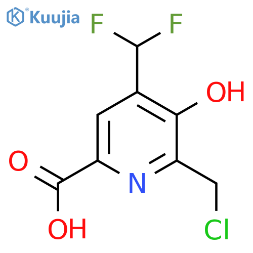 2-(Chloromethyl)-4-(difluoromethyl)-3-hydroxypyridine-6-carboxylic acid structure