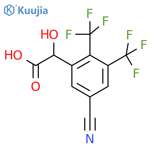 2,3-Bis(trifluoromethyl)-5-cyanomandelic acid structure