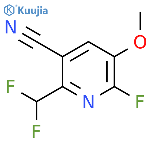 3-Cyano-2-(difluoromethyl)-6-fluoro-5-methoxypyridine structure