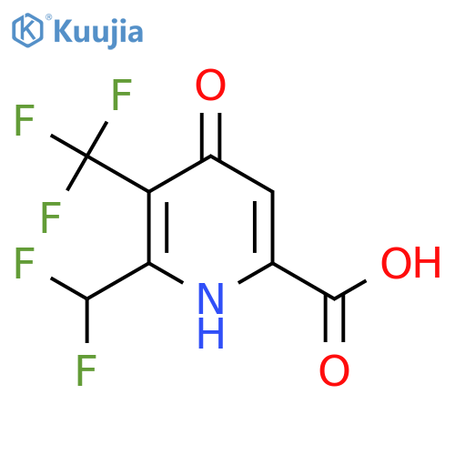 2-(Difluoromethyl)-4-hydroxy-3-(trifluoromethyl)pyridine-6-carboxylic acid structure