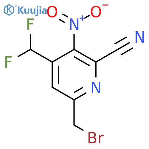 6-(Bromomethyl)-2-cyano-4-(difluoromethyl)-3-nitropyridine structure