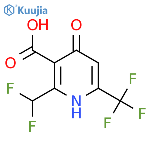 2-(Difluoromethyl)-4-hydroxy-6-(trifluoromethyl)pyridine-3-carboxylic acid structure