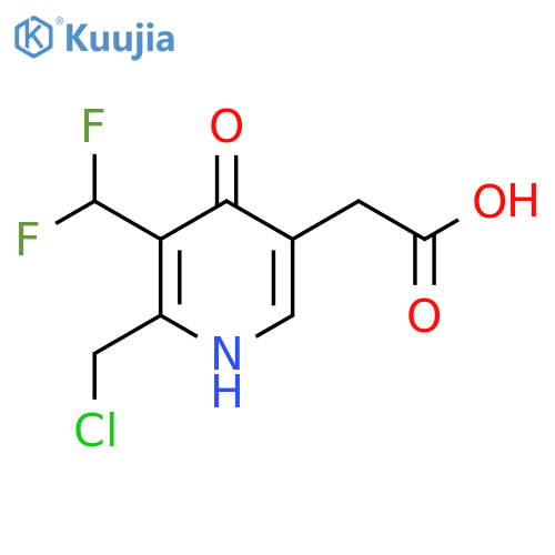 2-(Chloromethyl)-3-(difluoromethyl)-4-hydroxypyridine-5-acetic acid structure
