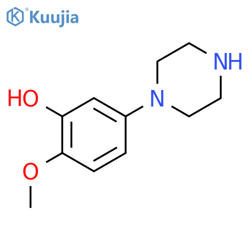 2-Methoxy-5-piperazin-1-yl-phenol structure
