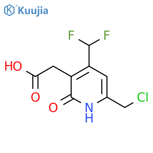 6-(Chloromethyl)-4-(difluoromethyl)-2-hydroxypyridine-3-acetic acid structure