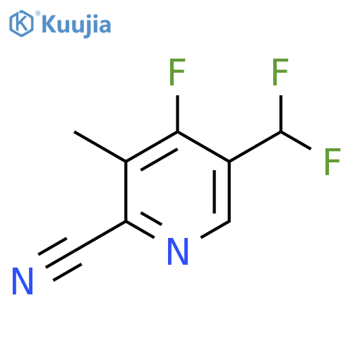 2-Cyano-5-(difluoromethyl)-4-fluoro-3-methylpyridine structure