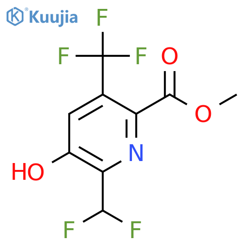 Methyl 2-(difluoromethyl)-3-hydroxy-5-(trifluoromethyl)pyridine-6-carboxylate structure