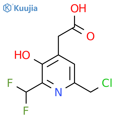 6-(Chloromethyl)-2-(difluoromethyl)-3-hydroxypyridine-4-acetic acid structure