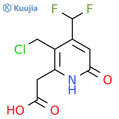 3-(Chloromethyl)-4-(difluoromethyl)-6-hydroxypyridine-2-acetic acid structure