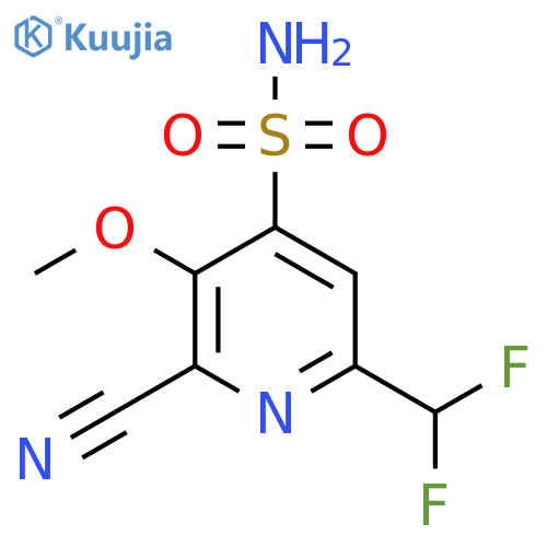 2-Cyano-6-(difluoromethyl)-3-methoxypyridine-4-sulfonamide structure
