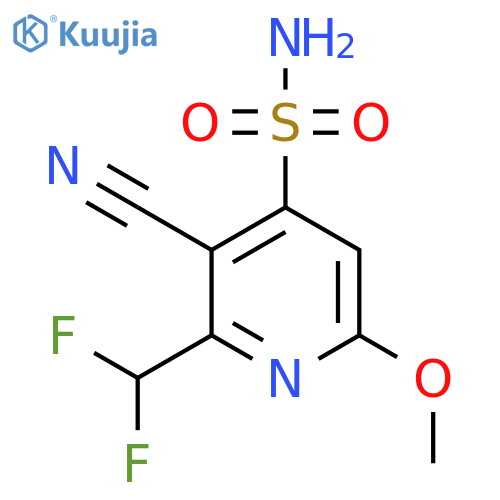 3-Cyano-2-(difluoromethyl)-6-methoxypyridine-4-sulfonamide structure