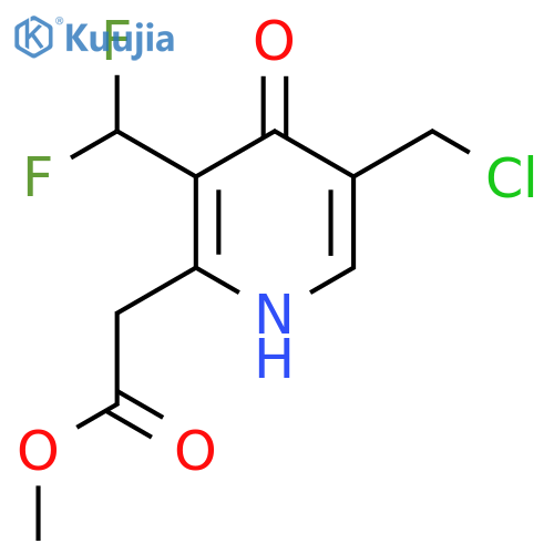Methyl 5-(chloromethyl)-3-(difluoromethyl)-4-hydroxypyridine-2-acetate structure