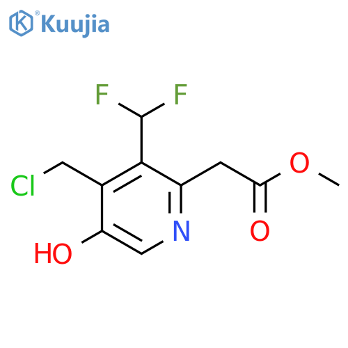 Methyl 4-(chloromethyl)-3-(difluoromethyl)-5-hydroxypyridine-2-acetate structure