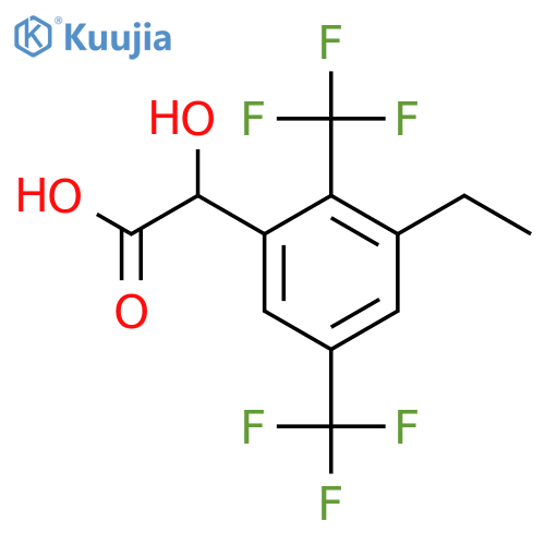 2,5-Bis(trifluoromethyl)-3-ethylmandelic acid structure