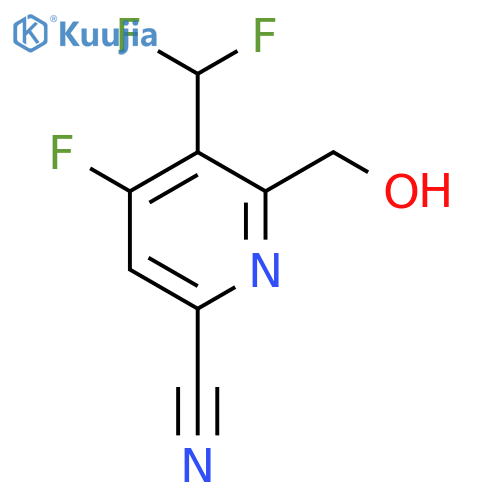 6-Cyano-3-(difluoromethyl)-4-fluoropyridine-2-methanol structure