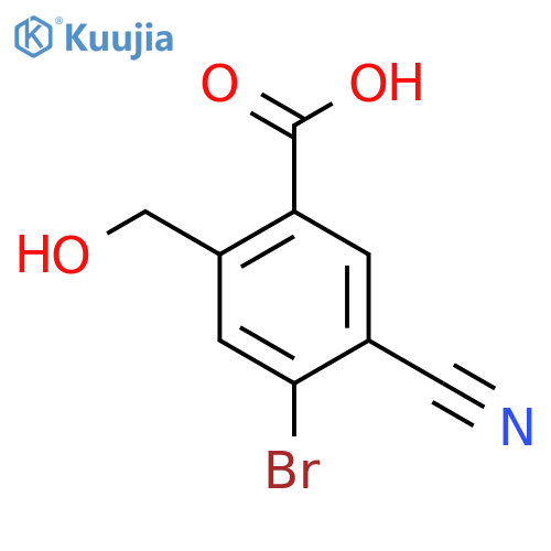 4-Bromo-5-cyano-2-(hydroxymethyl)benzoic acid structure