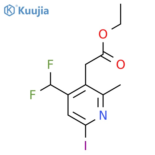 Ethyl 4-(difluoromethyl)-6-iodo-2-methylpyridine-3-acetate structure