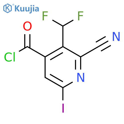 2-Cyano-3-(difluoromethyl)-6-iodopyridine-4-carbonyl chloride structure
