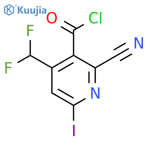 2-Cyano-4-(difluoromethyl)-6-iodopyridine-3-carbonyl chloride structure