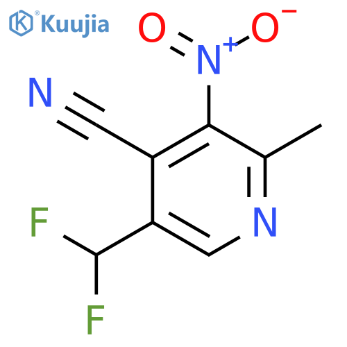 4-Cyano-5-(difluoromethyl)-2-methyl-3-nitropyridine structure