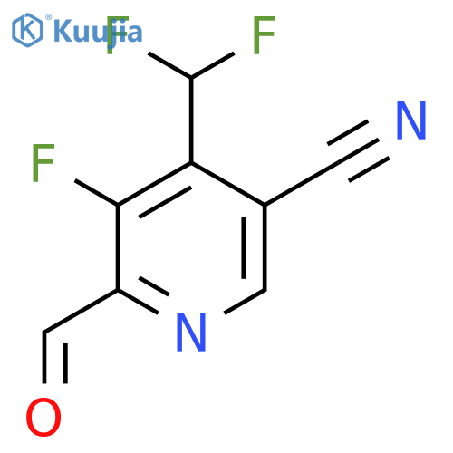 5-Cyano-4-(difluoromethyl)-3-fluoropyridine-2-carboxaldehyde structure