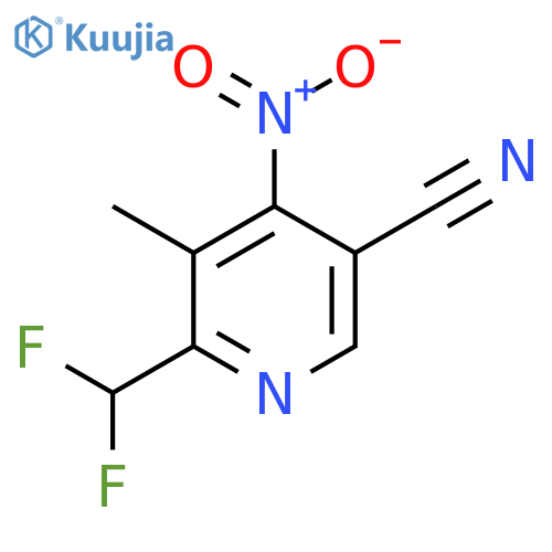 5-Cyano-2-(difluoromethyl)-3-methyl-4-nitropyridine structure