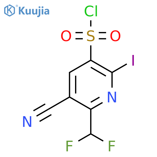 3-Cyano-2-(difluoromethyl)-6-iodopyridine-5-sulfonyl chloride structure