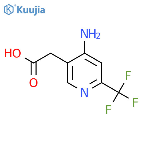 4-Amino-2-(trifluoromethyl)pyridine-5-acetic acid structure