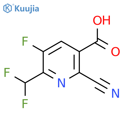 2-Cyano-6-(difluoromethyl)-5-fluoropyridine-3-carboxylic acid structure