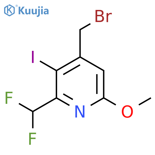 4-(Bromomethyl)-2-(difluoromethyl)-3-iodo-6-methoxypyridine structure