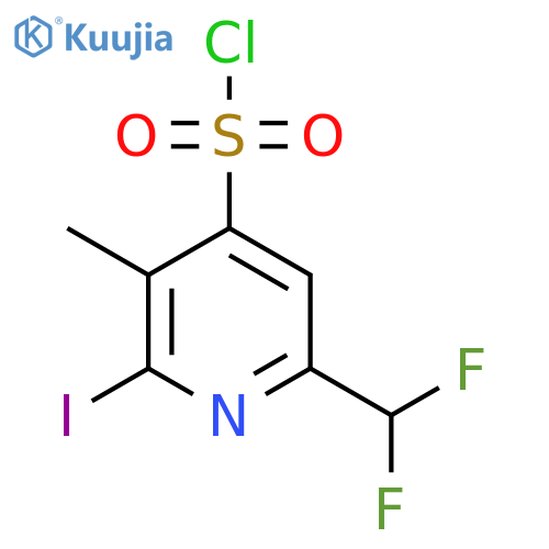 6-(Difluoromethyl)-2-iodo-3-methylpyridine-4-sulfonyl chloride structure