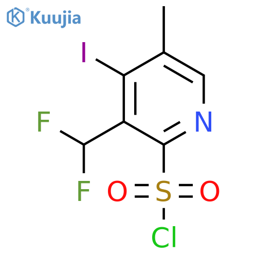 3-(Difluoromethyl)-4-iodo-5-methylpyridine-2-sulfonyl chloride structure