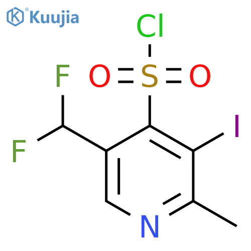 5-(Difluoromethyl)-3-iodo-2-methylpyridine-4-sulfonyl chloride structure