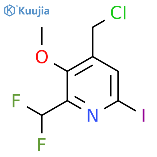 4-(Chloromethyl)-2-(difluoromethyl)-6-iodo-3-methoxypyridine structure