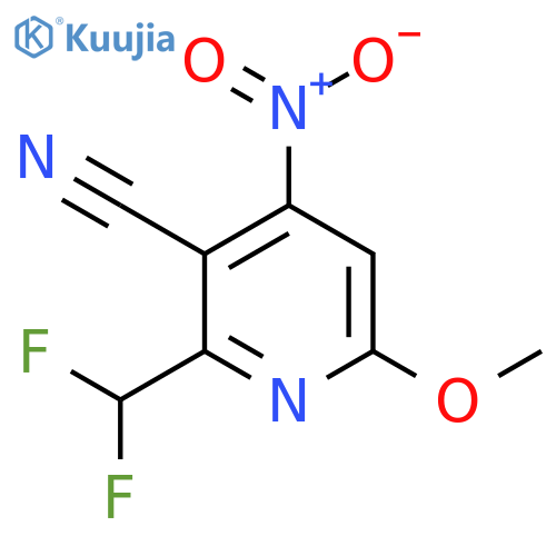 3-Cyano-2-(difluoromethyl)-6-methoxy-4-nitropyridine structure