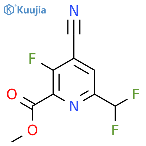 Methyl 4-cyano-6-(difluoromethyl)-3-fluoropyridine-2-carboxylate structure