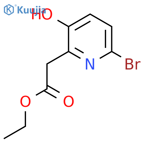Ethyl 6-bromo-3-hydroxypyridine-2-acetate structure