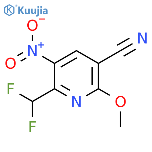 3-Cyano-6-(difluoromethyl)-2-methoxy-5-nitropyridine structure
