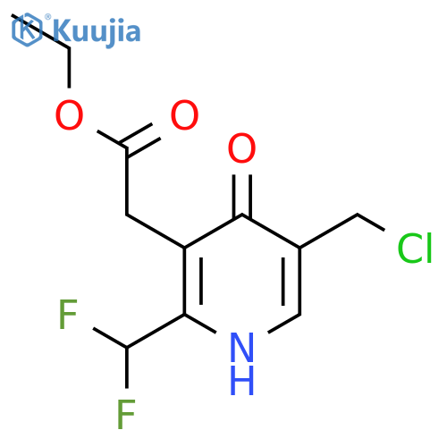 Ethyl 5-(chloromethyl)-2-(difluoromethyl)-4-hydroxypyridine-3-acetate structure