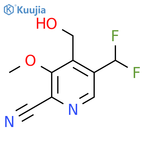 2-Cyano-5-(difluoromethyl)-3-methoxypyridine-4-methanol structure