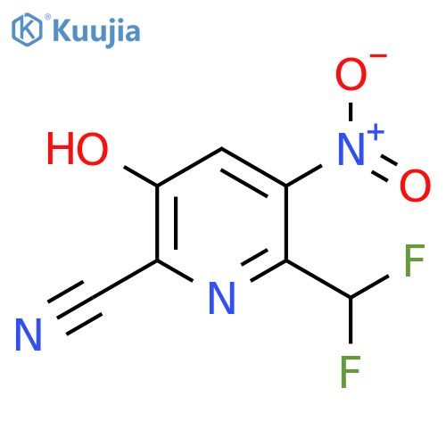 2-Cyano-6-(difluoromethyl)-3-hydroxy-5-nitropyridine structure